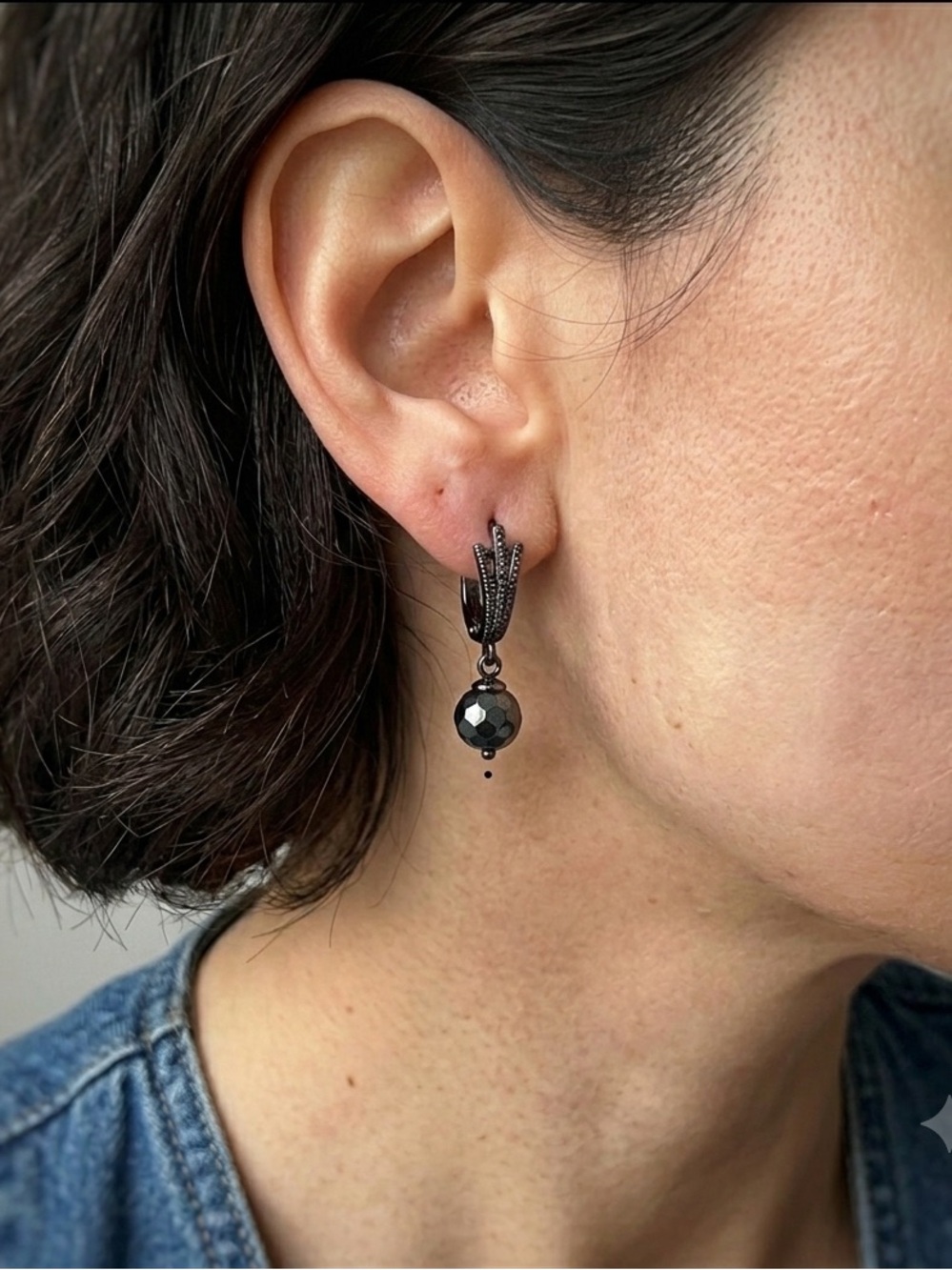 Hoops drop earrings